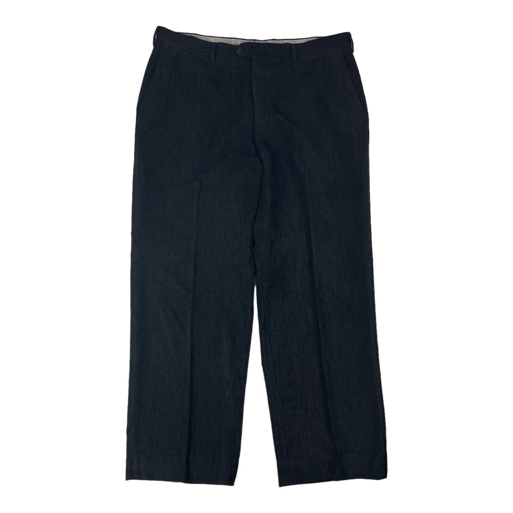VTG St. Croix Black Microfiber Wool Blend Corduroy‎ Pants Mens Size 40X30 +1"